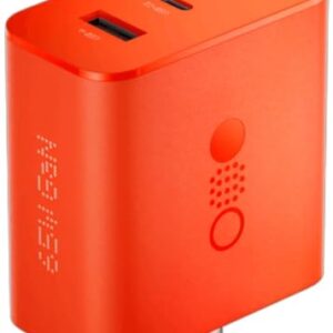 CMF by Nothing 65W Gan Type C 3 Port Wall Charger Adapter, USB C1 65 W, USB C2 45W, USB A 18W, Max Capacity 65 watt Adaptor for Nothing Phone 2a/2a plus/2/1, Samsung S24 Mobile Charging Support, Orange