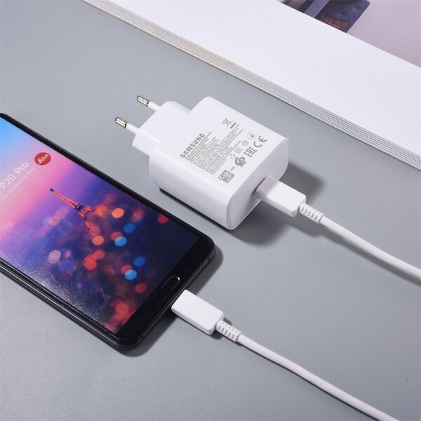 Original Samsung 45W PD Super Fast Charger EU Power Adapter 5A Dual Type-C Cable For Galaxy S24 S23 S22 Plus Z Fold 4 3 - Image 2