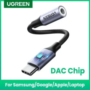 UGREEN DAC Chip USB C to 3.5mm Headphone Adapter AUX Audio Cable for Xiaomi Samsung Galaxy iPad Pro Google Pixel, Wide Compatibility